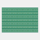 トナカイ冬フェア島シームレスパターン ラッピングペーパーシート (正面3)