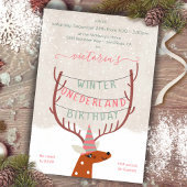 トナカイ冬季オネダーランド誕生日パーティーInvitati 招待状