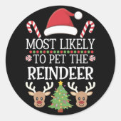 トナカイ分隊の家族のジョークを愛撫する可能性が最も高い ラウンドシール (正面)