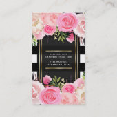 トナカイ化粧金ゴールドグリッターアイズピンクフローラ 名刺 (裏面)