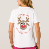 トナカイ北極クッキークルーおもしろいクリスマス Tシャツ (裏面)