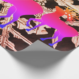 トナカイ及びベントレースノーフレーク包装紙 ラッピングペーパー