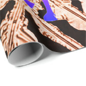 トナカイ及びベントレースノーフレーク包装紙 ラッピングペーパー (ロールコーナー)