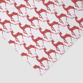 トナカイ及び雪片のトナカイの交差のクリスマス 薄葉紙 (詳細)