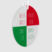 トナカイ名アクリルサークルオーナメント オーナメント (正面)