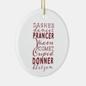 トナカイ名サークルオーナメント セラミックオーナメント (右)