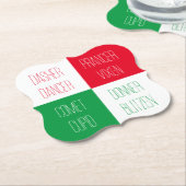 トナカイ名ブラケット紙コースター ペーパーコースター (アングル)