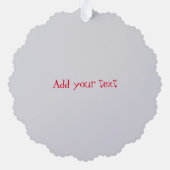 トナカイ名ラウンドワードアート オーナメントカード (裏面)