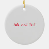 トナカイ名ラウンドワードアート セラミックオーナメント (裏面)