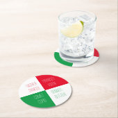 トナカイ名ラウンド紙コースター ラウンドペーパーコースター (インサイチュ)