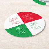 トナカイ名ラウンド紙コースター ラウンドペーパーコースター (アングル)