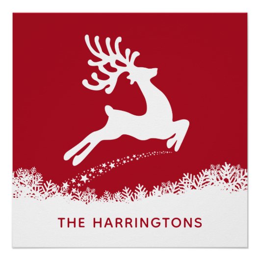 トナカイ名前をカスタムするポスター ポスター (正面)