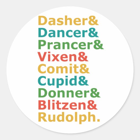 トナカイ名 ラウンドシール (正面)