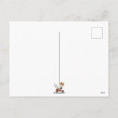 トナカイ困惑おもしろいクリスマスキャラクター シーズンポストカード (裏面)