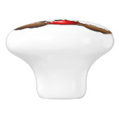 トナカイ困惑おもしろいクリスマスキャラクター セラミックノブ (側面)