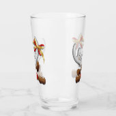 トナカイ困惑おもしろいクリスマスキャラクター タンブラーグラス (左)