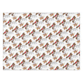 トナカイ困惑おもしろいクリスマスキャラクター テーブルクロス (正面(横))