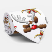 トナカイ困惑おもしろいクリスマスキャラクター ネクタイ (ロール)