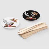 トナカイ困惑おもしろいクリスマスキャラクター ハンドファン (組立なし)