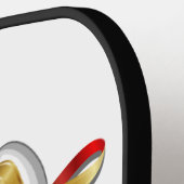 トナカイ困惑おもしろいクリスマスキャラクター ピックルボールラケット (左詳細)