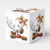 トナカイ困惑おもしろいクリスマスキャラクター フェイバーボックス (正面サイド)