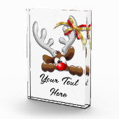 トナカイ困惑おもしろいクリスマスキャラクター フォトブロック (右)