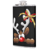トナカイ困惑おもしろいクリスマスキャラクター フラスク (左)