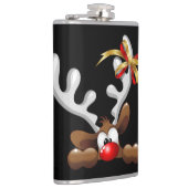 トナカイ困惑おもしろいクリスマスキャラクター フラスク (右)