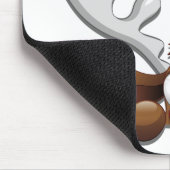 トナカイ困惑おもしろいクリスマスキャラクター マウスパッド (コーナー)