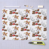 トナカイ困惑おもしろいクリスマスキャラクター 薄葉紙 (クラフト)