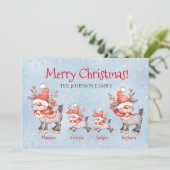 トナカイ家族のクリスマスカードをカスタマイズ (スタンド正面)