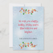 トナカイ家族のクリスマスカードをカスタマイズ (裏面)