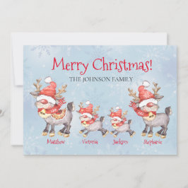 トナカイ家族のクリスマスカードをカスタマイズ