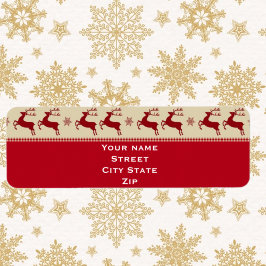 トナカイ差出人住所ラベル ラベル