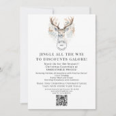 トナカイ店クリスマスはQR印刷可能カードを提供 招待状 (正面)