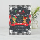 トナカイ性別がクリスマスのベビーパーティーを明かす 招待状 (スタンド正面)