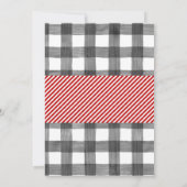 トナカイ性別がクリスマスのベビーパーティーを明かす 招待状 (裏面)