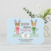 トナカイ性別リビールパーティの招待状 招待状 (スタンド正面)