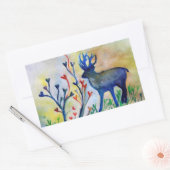 トナカイ愛の長方形ステッカー、光沢 長方形シール (封筒)