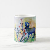 トナカイ愛アニマルアートハートホワイトマグカップ コーヒーマグカップ (中央)