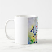 トナカイ愛アニマルアートハートホワイトマグカップ コーヒーマグカップ (左)