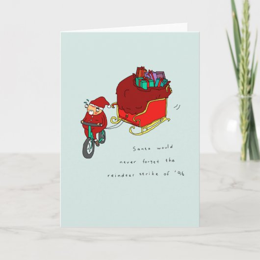 トナカイ攻撃 |おもしろいサイクリング シーズンカード (正面)