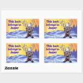 トナカイ文具 長方形シール (シート)