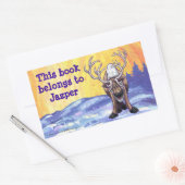 トナカイ文具 長方形シール (封筒)