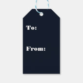 トナカイ星空のクリスマスの輝く夜 ギフトタグ (裏面)