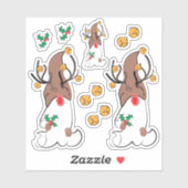 トナカイ格言クリスマスホリデー シール (シート)