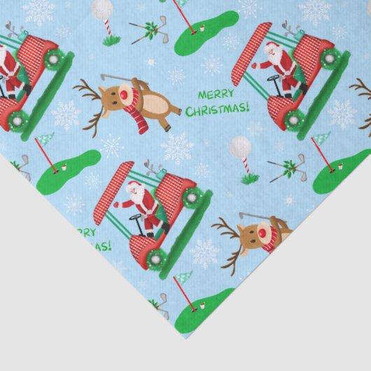 トナカイ模様のクリスマスサンタゴルフ 薄葉紙 (詳細)