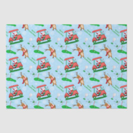 トナカイ模様のクリスマスサンタゴルフ 薄葉紙