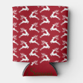 トナカイ模様クリスマス 缶クーラー (正面)