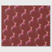 トナカイ水彩画 ラッピングペーパー (フラット)